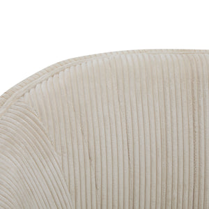 Corduroy Recessed Arm Loveseat (Beige + Walnut)