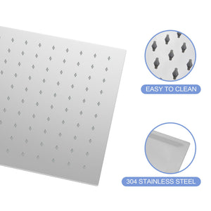 8" Square Rain Shower Head, Ceiling / Wall Mount Stainless Steel Bath Fixture