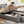 Upholstered Daybed With Bear Shaped Headboard, Hydraulic System And Breathable Fence