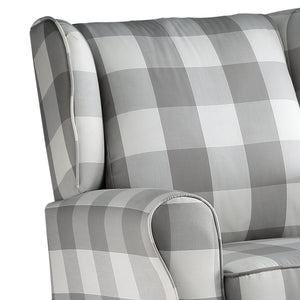 Patli Glider Chair With Swivel - Gray / White