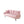 Sofa Bed With Nail Head Trim And Cup Holders - Pink