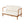 Canape 4-Pieces Acacia Conversation Set with Cream Cushion, Teak
