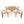 5-Piece Outdoor Acacia Wood Round Dining Set