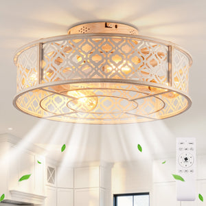 20" Flower Style Iron Ceiling Fan With Remote Control