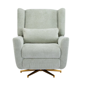 Power Recliner Chair Swivel with Boucle Upholstery and 360° Swivel