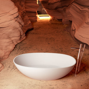65" Freestanding Solid Surface Bathtub