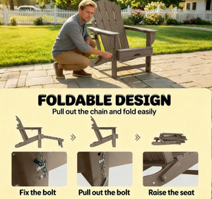Stylish Folding Fire Pit Chair Set of 2