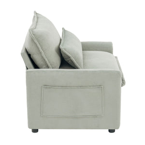 Modern Single Seat Accent Chair With Side Storage Pockets