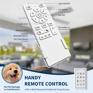 Low Profile Flush Mount Intergrated LED Ceiling Fan With Light And Reversible Quiet Motor