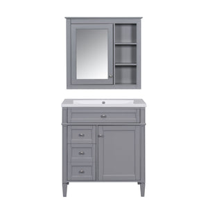 Bathroom Vanity With Medicine Cabinet and Storage
