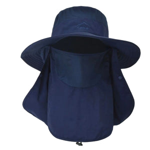 Fishing Bucket Hat Wide Brim Breathable Unisex Hat Sunlight-proof Removable Neck Face Fishing Cap For Fishing Hiking Traveling
