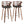 Cosini - Mid Century Modern Fixed Height Barstool With Swivel (Set of 2)
