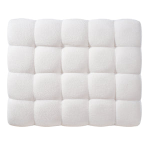 White Boucle Multipurpose Ottoman