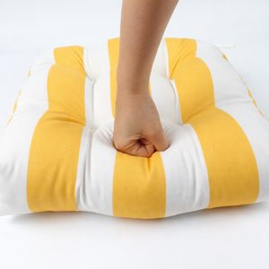 Outdoor Chair Cushions Set of 2, 19 x 19 x 4 Inch Tufted Seat Cushions with Ties