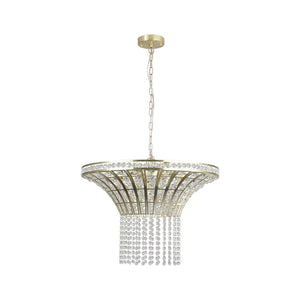 8-Light 23.6' Wide Crystal Waterfall Chandelier