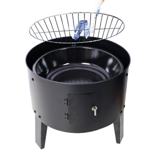 Charcoal Smoker Grill Wood Smoker Grills Outdoor Cooking 16 Inch Portable BBQ