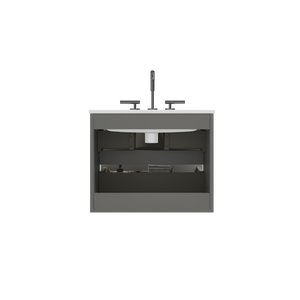 TIA 24" Wall Mount Space Grey Bathroom Vanity