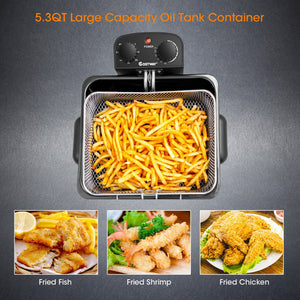 5.3QT Triple Basket Deep Fryer