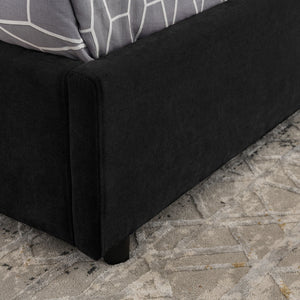Storage Upholstered Hydraulic Platform Bed With Integrated Headboard