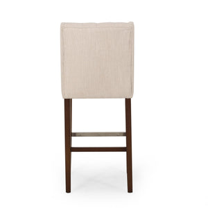 Solstara Upholstered Dining Barstool with Button Tufted and Wing Back