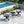 Outdoor Metal Swivel Patio Set - 2 Armchairs & Table