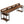 2 Person Desk With Monitor Stand, Long Office Workstation With Dual Storage Shelves And Frame - Brown / Black