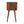 Solid Wood Mini Nightstand, 1-Drawer, 1 Open Slot, Chestnut