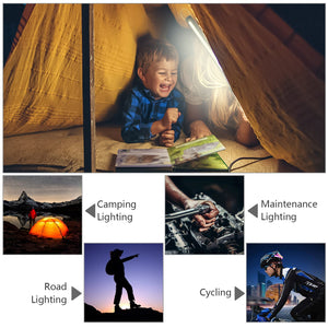COB Work Light IPX4 Handheld Emergency LED Lamp Dimmable Magnetic Hook Night Light for Camping Adventure Repair Use