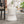 Outdoor Lightweight Concrete End Table With Hourglass Structure - Antique White