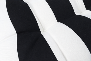Outdoor Chair Cushions Set of 8 - Black/White Striped