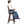 Rustic Bar Stool, Fir Wood Construction, Wide Armrest