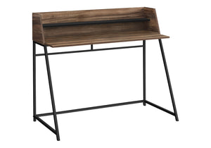 Computer Desk for Home Office with Marble Look and Storage Shelves