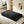 Modern Floor Sofa With 2 Pillows, Convertible Twin Size Folding Mattress For Living Room