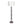 Nimbus - Floor Lamp With 3 Way Rotary Switch Clear Body Base - Silver Gray / White