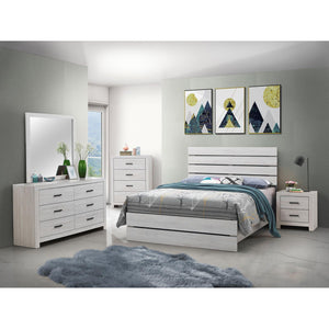 Slatted Headboard Panel Bed