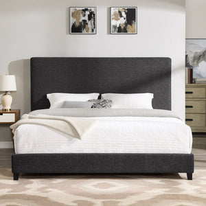 Platform Bed & Upholstered Headboard