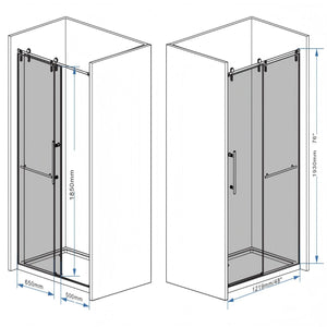 Frameless Sliding Bathtub Door With Frame