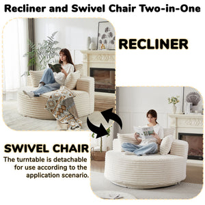 Swivel Chair With 360° Rotation For Living Room