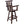 Rustic Bar Stool, Fir Wood Construction, Wide Armrest