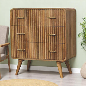 T-Bar Ridged Chest, 3-Drawers