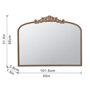 Arch Mirror, Baroque Inspired Wall Decor For Bathroom, Bedroom, Living Room