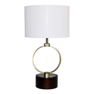 Nordic Home Creative Bedroom Table Lamp with Grid Metal Circular Design