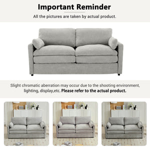 Cozy Upholstered Cushion Loveseat Sofa For Living Room