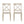 Dining Chair With X Shaped Back (Set of 2)