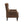 Modern Coffee Wood Frame Armchair with Microsuede Upholstery