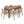 7-Piece Outdoor Dining Set, Acacia Wood Table & 6 Acacia Wood Rope Chairs
