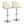 Gianna - Mid Century Modern Adjustable Barstool With Swivel With Rounded T Footrest (Set of 2)