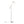 Marcel Contemporary/Glam Floor Lamp in White Marble and Nickel Metal