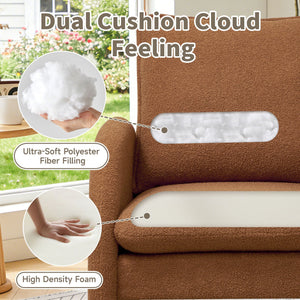 Modern Sherpa Upholstered Accent Chair, Comfortable Living Room Armchair, Lounge Chair For Bedroom, And Office