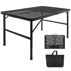 3FT Camping Table with Mesh Desktop, Lightweight & Portable Small Folding Grill Table